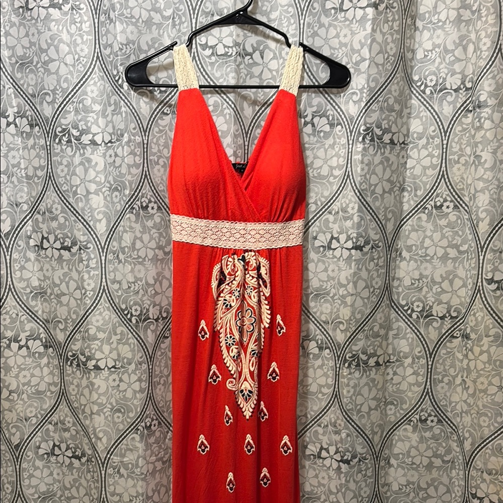 Just Love Red Embellished Maxi Dress
